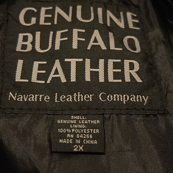 Genuine Buffalo leather Jacket with Rose - Picture 7 of 8